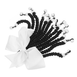 FOMIYES 3pcs Ponytail Beads and Dreadlocks Diy Hair Extensions Bow Braid Wig Kids Hair Accessories Colorful Hair Extension Women Hair Extensions Girl Chemical Fiber