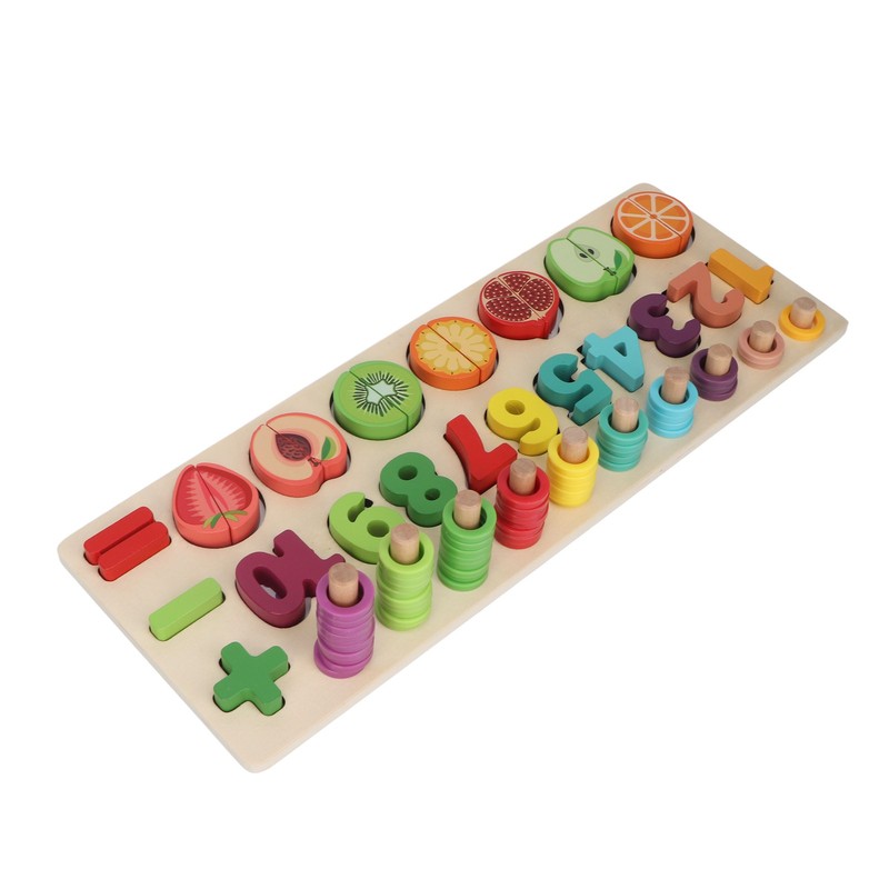 Counting Shape Stacker Improve Cognitive Ability Smoother Edge Bright Colors