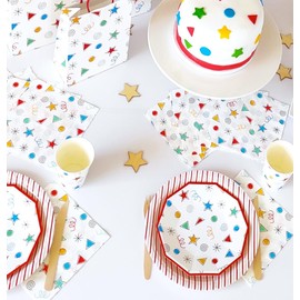 Happy Colors Party Plates (Pack of 8) | Colorful Party Plates | Colorful Paper Plates | Colorful Disposable Plates | Superhero Plates