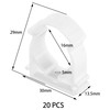 20 PCS White Plastic Water Pipe Clamps,Snap-On Single Tube Clips