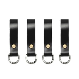 Heavy Duty Leather Tool Belt Strap Connectors Accessories fits 2 inch Belt Connectors, (Suspender Loop Attachment 4-Pack) (2in Napa leather)