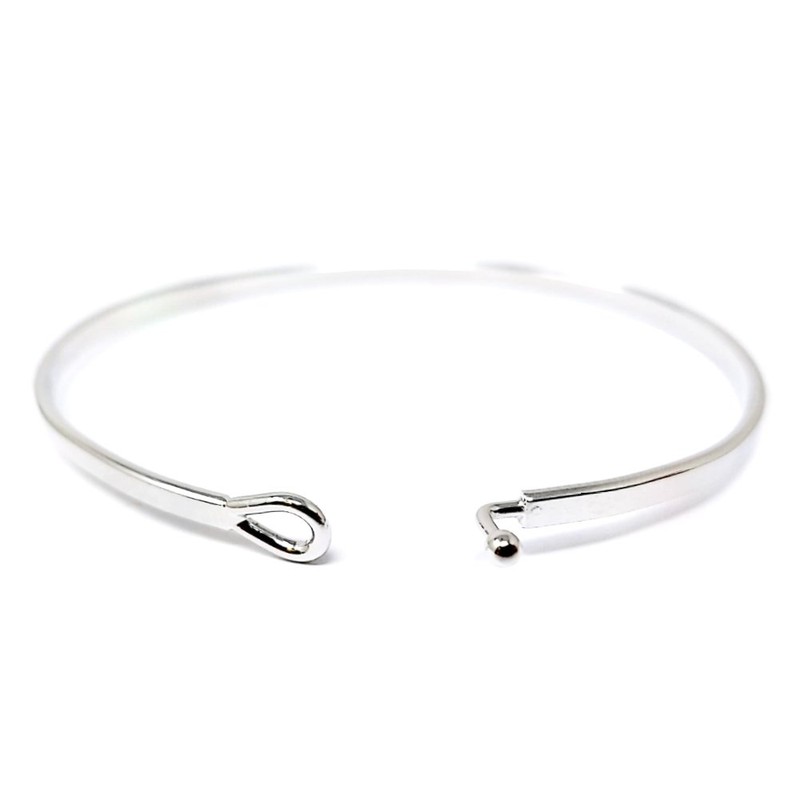 by you Inspirational Fearless Message Engraved Thin Cuff Bangle Hook