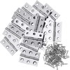 Pack of 12 Hinges Foldable, 44 mm × 32 mm