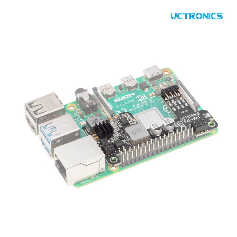 UCTRONICS PoE HAT for Raspberry Pi 4B/3B+, Power Over Ethernet