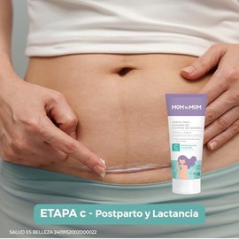 Mom to Mom Crema para Cicatriz de Cesárea – Cuidado Postparto sin Perfume – Hidratación y Mejora de Apariencia de la Piel – Segura en Lactancia – Hipo