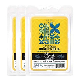 Ol' Fashion French Vanilla - Creamy Vanilla Scented Candle - Pack of 3 (6 Wax Squares Per Pack) - Wax Melt, Wax Drop - by Beamer Candle Co.