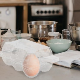 Homoyoyo 6pcs Goose Egg Carton Jumbo Egg Cartons 6 Count Empty Egg Trays Clear Egg Holders Chicken Duck Egg Storage Containers