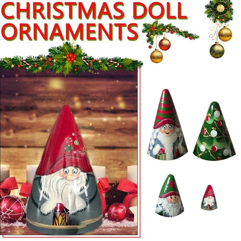 5 Pcs Christmas Matryoshka Christmas Dwarf Collection Doll Stacking Doll