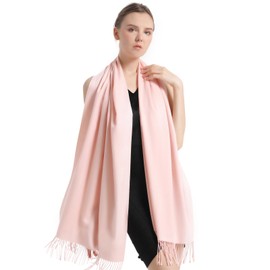 vimate Cashmere Pashmina Scarf and Stole Soft Demen Pashminas, E# Baby Pink
