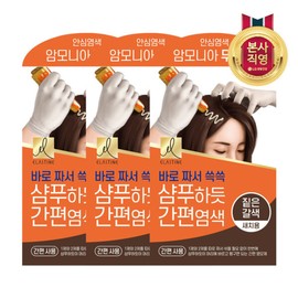 elastin Easy dyeing like elastin shampoo 60g dark brown 3 packs / 엘라스틴 샴푸하듯 간편염색 60g 짙은갈색 3개