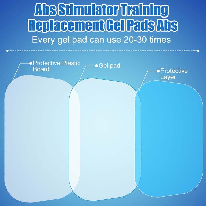 Hungdao 100 Pcs 50 Packs Gel Pads for ABS Stimulator