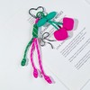 QTKJ Cherry Bag Charm, Keychain for Women, Hand-Woven Nylon Rope