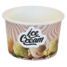 VEPATIM Ice Cream Printed Ice Cream Cups Diameter 70 mm Pack of 50 140 ml Pack of 100