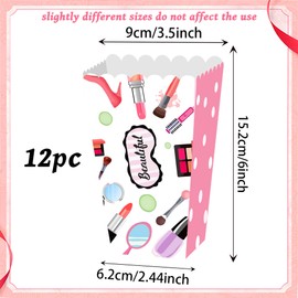 LaVenty SPA PARTY Popcorn Boxes Pajama Party Decoration Boxes Slumber Sleepoever Party Favor Bags Boxes Girls Party Supplies