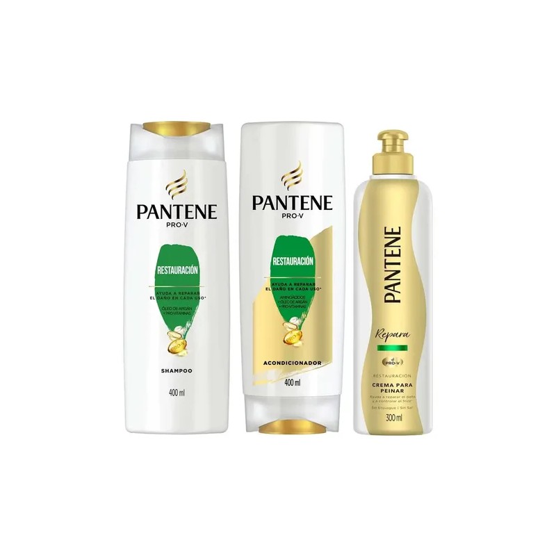 Pantene Restauración 400ml Shampoo Acondicionador Crema