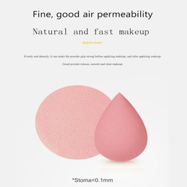 7 PCs Pink Series Multi-color Makeup Sponge Set, Foundation Blending Beauty Blender, Flawless for Liquid Creams and Powders (A-Pink)