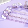 Fairy Washi Tape 12 Rolls Purple Decorative Tape Masking Tape