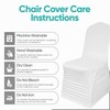 Ruched Swag Back Chair Cover White 160GSM Spandex Polyester, Stretchable