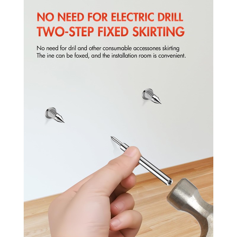 Double-Head Skirting Thread Seamless Nail, Skirting Line without Marks Nail,