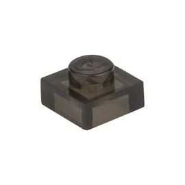 100 Clamping Blocks, Building Blocks, 1 x 1 Nubs, Tiles, Tiles, Mosaic Nubs, Compatible, Free Selection, 34 Colours (024 - Black Transparent)