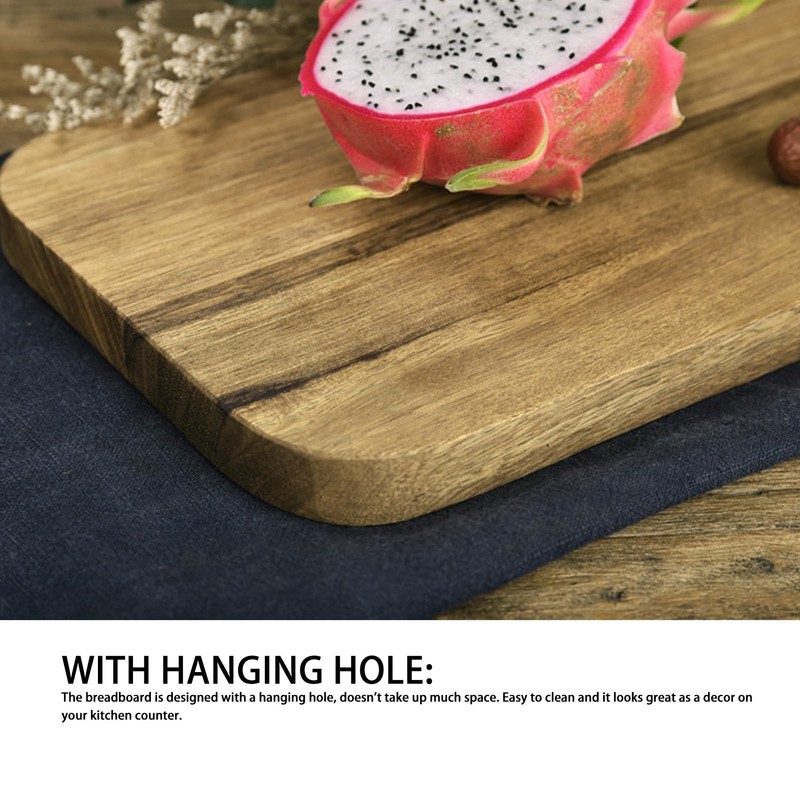 Bread Serving Board, Multipurpose Hand Wash Wood Chopping Board for