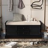 LUMISOL Storage Bench with 2 Drawers and 2 Cabinets, Entryway