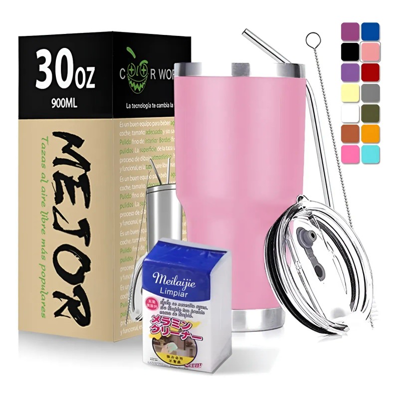 30oz De Termo Portátil De Acero Inoxidable Con Calor Y