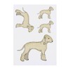 4 x 'Bedlington Terrier' Temporary Tattoos - Water Resistant, Skin-Safe,