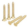 sourcing map Brass Wood Screws, 20 Pieces M3.5 x 35