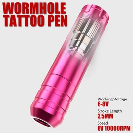 Wormhole Tattoo Gun Kit Complete Tattoo Kit Tattoo Machine Kit 10 Tattoo Needles 10 Tattoo Ink for Beginners and Tattoo Artist Tattoo Pen Kit Tattoo Supplies WTK104 | Wormhole Tattoo