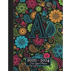 Five Year Planner: Monogram A Voodoo Style Binding I Your Initials Motivational Bullet Planner I 5 Years Appointments, Family Events, Log Book Business I Agenda & Schedule Journal I Christmas Gift