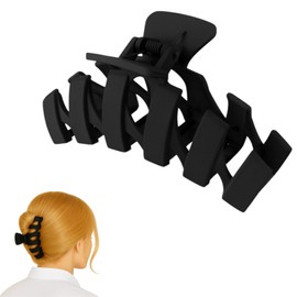 Chicer Hair Clip, Large Hair Clip, Hair Clip, Hair Accessory, Solid Color, Secure Hold (Black)