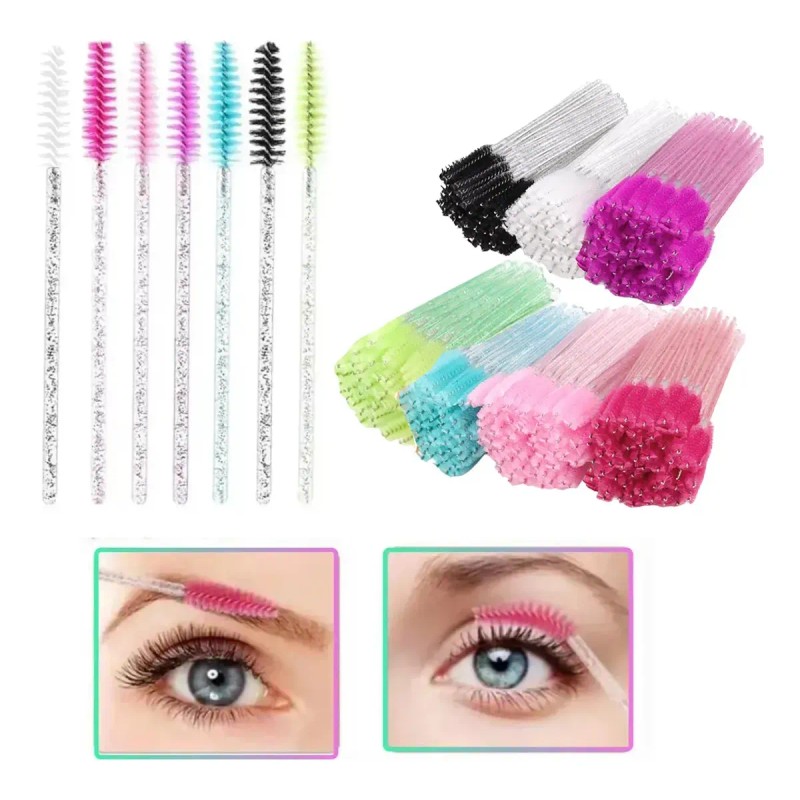 700pzas Cepillo Desechables Glitter Para Extensión Pestañas