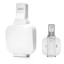 Wall Mount Holder for eero Pro 6E/Pro 6, Wi-Fi Router Wall Mount Shelf Screwless Snap-On Bracket with Cable Management&Heat Dissipation, Easy Installation, Space-Saving Design for Home/Office Networks