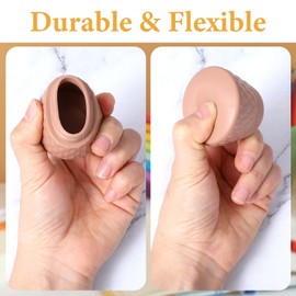 COMNICO 8PCS Travel Containers for Toiletries TSA Approved Silicone Cream Jars with Clear Bag with Lid Leak-proof Travel Essentials Accessories for Cosmetic Body Face Hand Cream