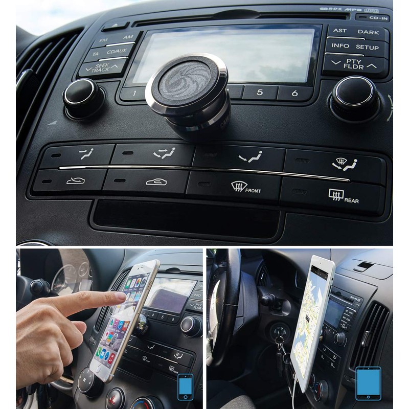 Universal Car Phone Mount Magnetic - All-Metal Car Mount for