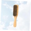 Baluue Double-sided Beard Styling Brush Men's Beard Brush Wooden Handle