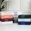Superior 6-Piece Cotton Towel Set, Geometric Design, Dobby Border, Plush