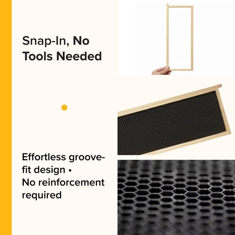 Mann Lake 5 5/8" Waxed Black Rite-Cell Foundation Sheets, Made