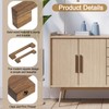 sourcing map 6Pcs Wood Drawer Pulls, 6 Inch Hole Center