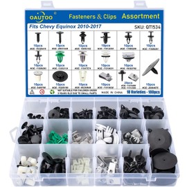 OAUTOO 180pcs fits Chevy Equinox 2010-2017 Auto Body Interior and Exterior Retainer Fastener Clip Assortment