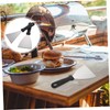 GLEAVI 2Pcs Stainless Steel Steak Spatulas with Plastic Handles Multi