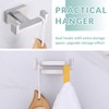 APLusee Square Double Towel Hook, 304 Stainless Steel Dual Coat