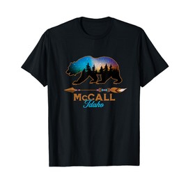 McCall Idaho Bear Starry Night Sky Forest Novelty Souvenir T-Shirt