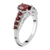 SHOP LC Red Garnet Ring for Women 925 Sterling Silver