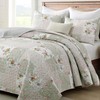 HIARUO Quilt Set Queen Size 3 Pieces Floral Patchwork Comforter
