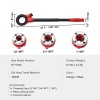 Portable Manual Ratcheting Pipe Threader Kit 1/2\" NPT 3/4\" NPT