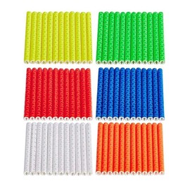 Rurumi Bicycle Wheel Spoke Mount Reflector, Set of 72, Reflective Clips, Easy Installation, Wheelchair (6 Colors Mixed)