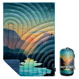 hotkoko Camping Blanket,Lightweight Puffy Camping Blanket Packable Down Camping Blanket for Outdoor,Traveling, Stadium, Hiking, Picnics