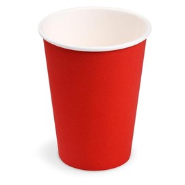 VEPATIM 40 Drinks Cups Party / Paper Cups Red 240 ml Diameter 74 mm